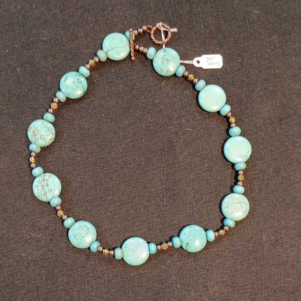 Handmade Turquoise Beaded Necklace